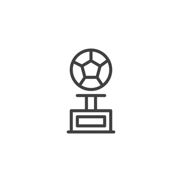 Futbol kupası çizgisi simgesi — Stok Vektör
