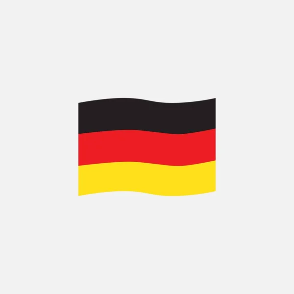 Alemanha bandeira cores ícone plano — Vetor de Stock