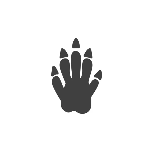 Raccoon paw print vector icon — Stock Vector