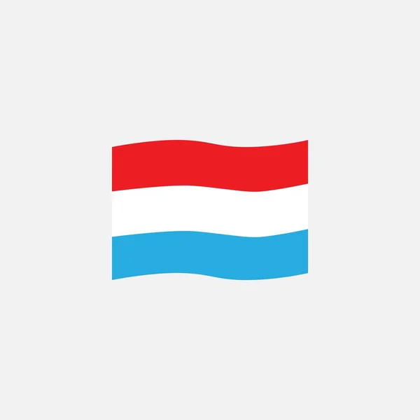 Drapeau luxembourgeois couleurs icône plate — Image vectorielle