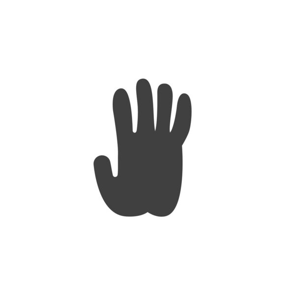 Monkey paw print vector icon