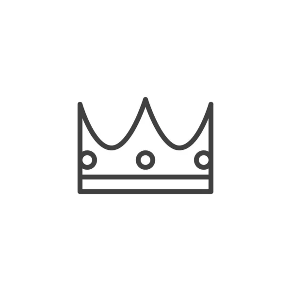 皇冠，奖赏线图标 — 图库矢量图片