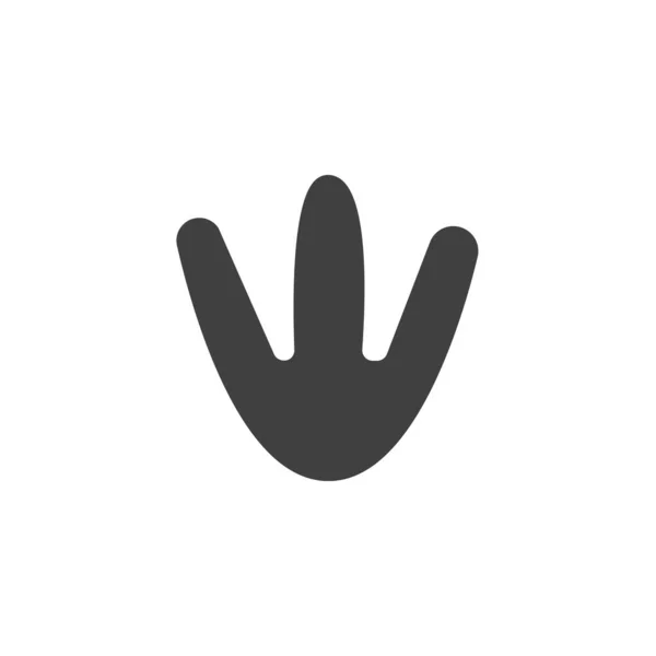 Penguin paw print vector icon — 스톡 벡터