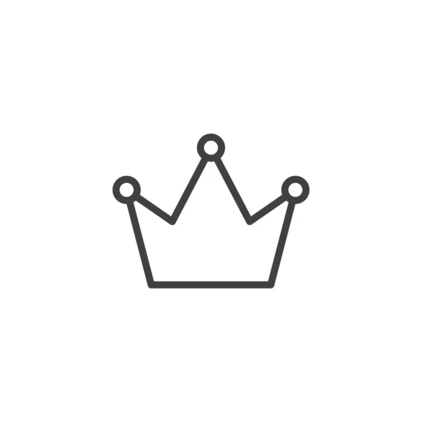 皇家皇冠线图标 — 图库矢量图片