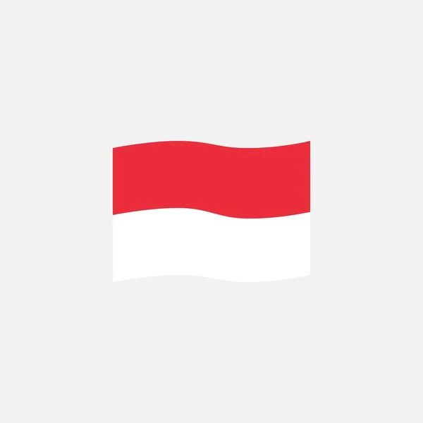 Monaková vlajka barvy ploché ikony — Stockový vektor