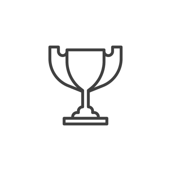 Κύπελλο Trophy, εικονίδιο γραμμή βραβείο — Διανυσματικό Αρχείο