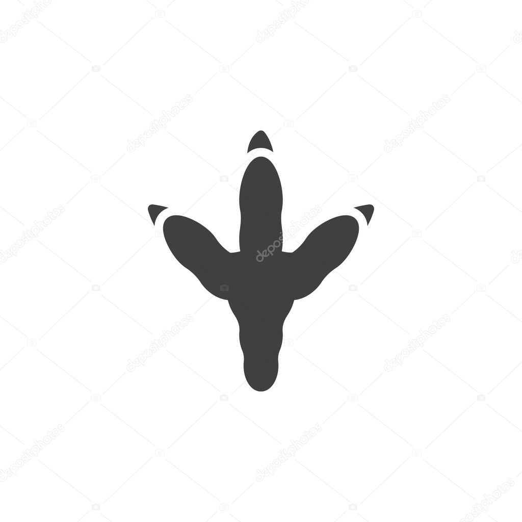 Eagle paw print vector icon