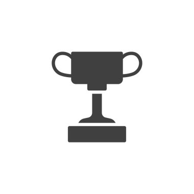 Kazanan Kupa vektör simgesi. Mobil konsept ve web tasarımı için düz tabela. Kupa sembolü sembolü. Sembol, logo çizimi. Vektör grafikleri