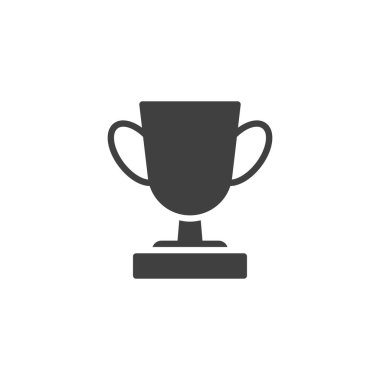 Kupa kabı vektör simgesi. Mobil konsept ve web tasarımı için düz tabela. Ödül kupası sembolü. Sembol, logo çizimi. Vektör grafikleri