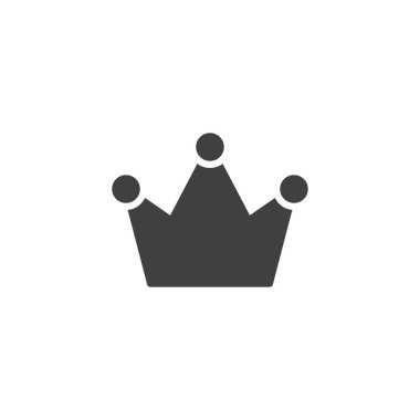 Kraliyet taç vektör simgesi. Mobil konsept ve web tasarımı için düz tabela. Taç kabartma simgesi. Başarı Kazanan Ödülü sembolü, logo illüstrasyonu. Vektör grafikleri