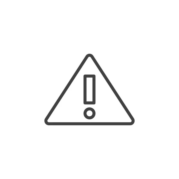 警告サインラインアイコン モバイルコンセプトとウェブデザインのためのリニアスタイルのサイン 感嘆符のアウトラインベクトルアイコン 注意とエラー記号 ロゴイラスト ベクトルグラフィックス — ストックベクタ