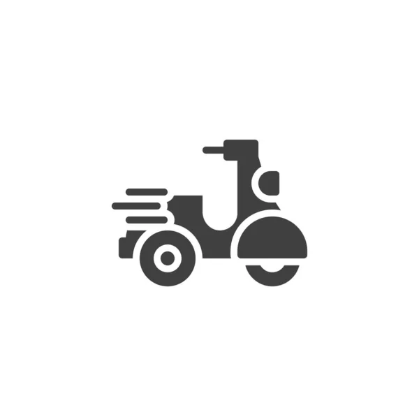 Scooter Entrega Rápida Icono Vectores Signo Plano Lleno Para Concepto — Vector de stock