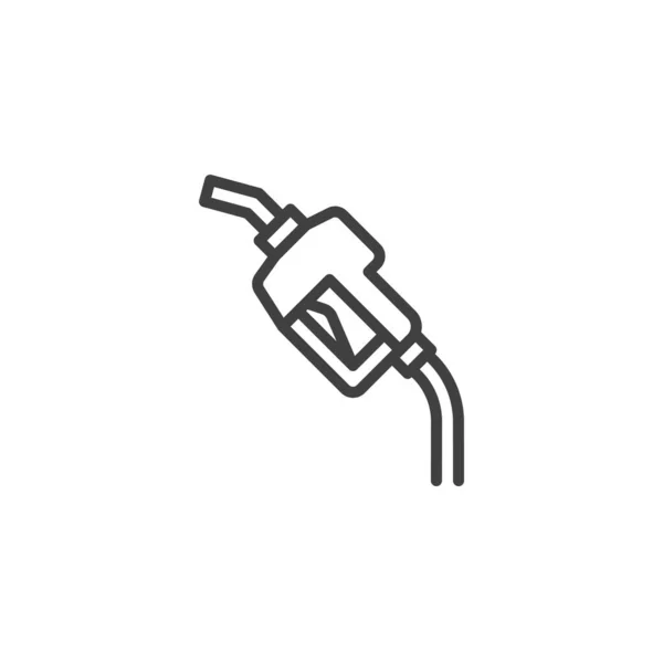 Ikona Pompy Benzynowej Liniowy Znak Stylu Dla Mobilnej Koncepcji Projektowania — Wektor stockowy