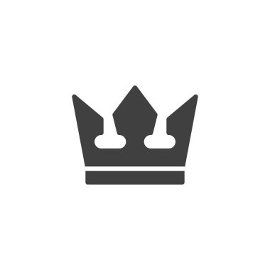 Kraliyet taç vektör simgesi. Mobil konsept ve web tasarımı için düz tabela. Taç kabartma simgesi. Başarı Kazanan Ödülü sembolü, logo illüstrasyonu. Vektör grafikleri