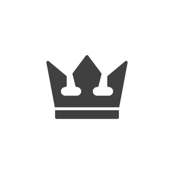 皇家皇冠矢量图标 填写了移动概念和网页设计的平面标志 皇冠字形图标 得奖标志 标志图解 矢量图形 — 图库矢量图片