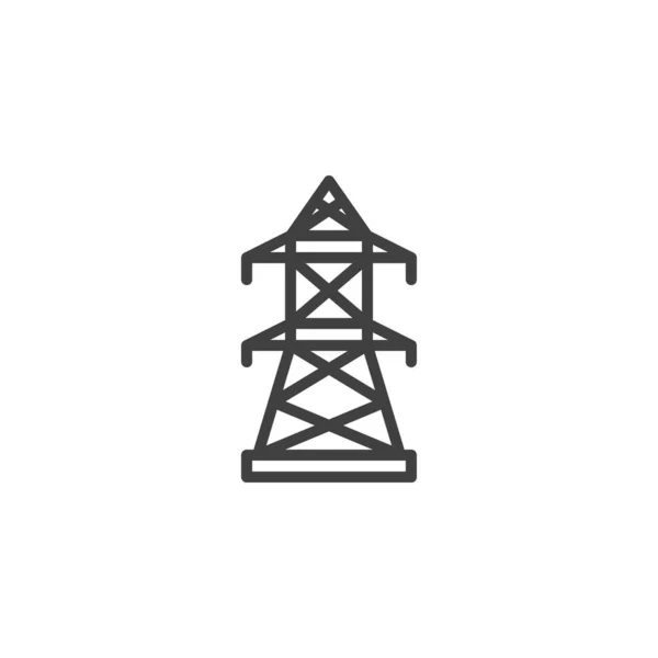 Icono Línea Torre Eléctrica Signo Estilo Lineal Para Concepto Móvil — Vector de stock