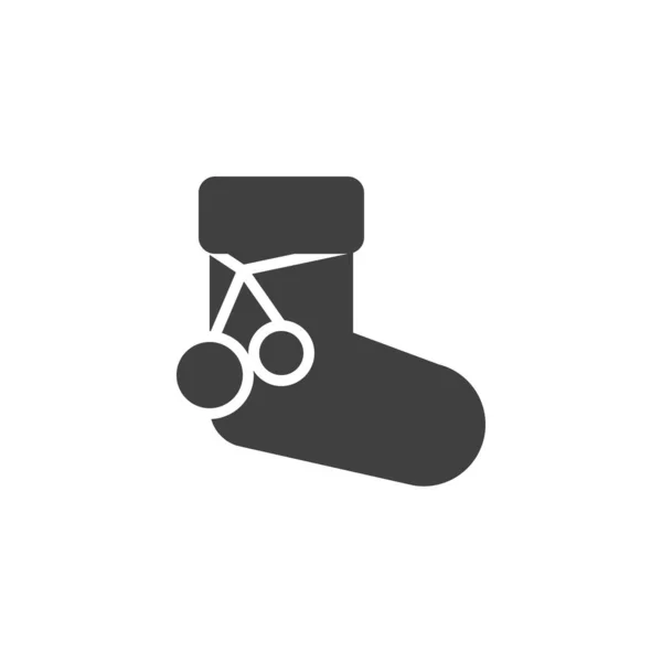 Xmasの装飾靴下ベクトルアイコン モバイルコンセプトとウェブデザインのための完全なフラット記号 クリスマスソックスグリフアイコン シンボル ロゴイラスト ベクトルグラフィックス — ストックベクタ