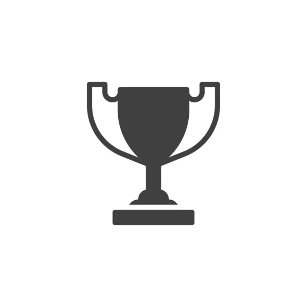 Trofej Pohár Ikona Vektoru Ceny Vyplněný Plochý Znak Pro Mobilní — Stockový vektor