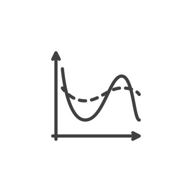 Diyagram grafik çizgisi simgesi