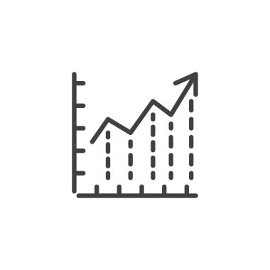 Büyüyen grafik satırı simgesi