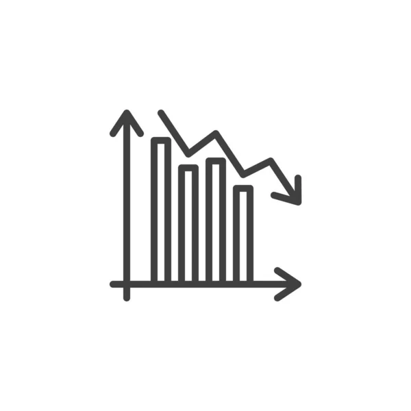 Bar Chart Line Icon Outline Vector Sign Linear Style Pictogram Stock ...