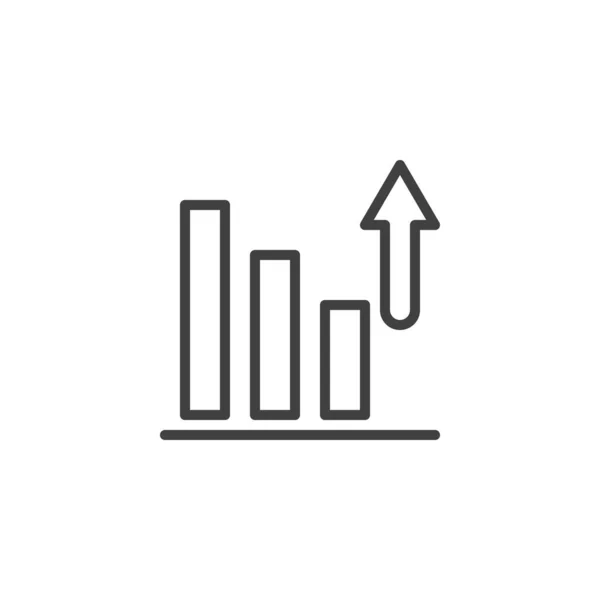 Bar chart diagram line icon — Stock Vector