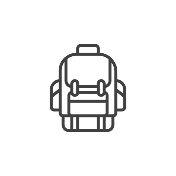 Ikona Plecaka Turystycznego Liniowy Znak Stylu Dla Mobilnej Koncepcji Projektowania — Wektor stockowy