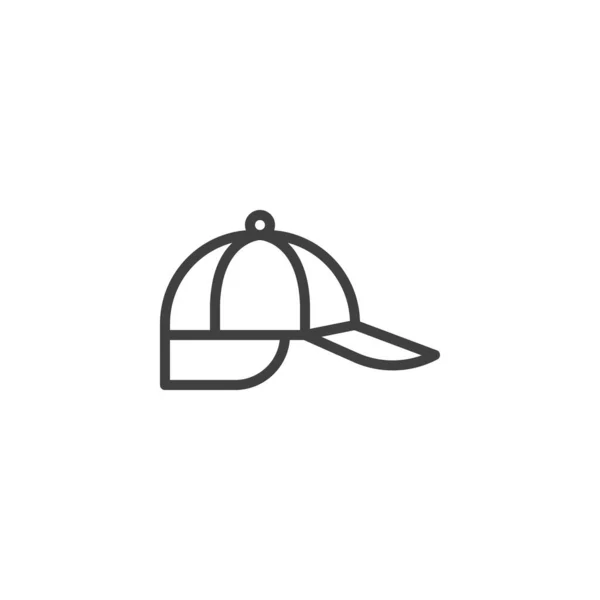 Ikona Czapki Wędkarskiej Liniowy Znak Stylu Dla Mobilnej Koncepcji Projektowania — Wektor stockowy
