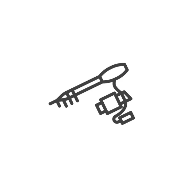 Fishing Rod Line Icon Linear Style Sign Mobile Concept Web — ストックベクタ