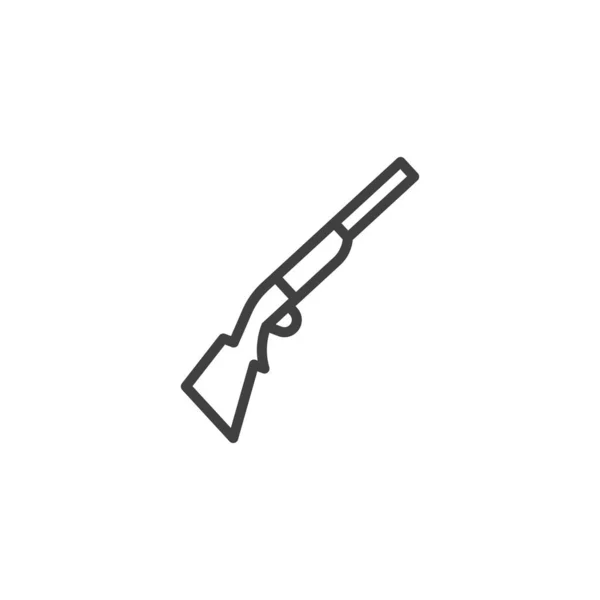 Ikone Des Jagdgewehrs Lineares Stilschild Für Mobiles Konzept Und Webdesign — Stockvektor