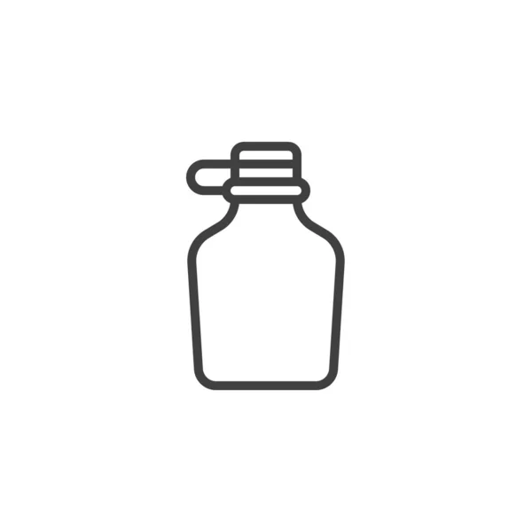 Water Flask Line Icon Linear Style Sign Mobile Concept Web — ストックベクタ
