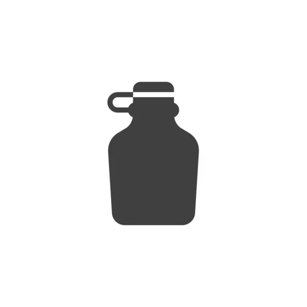 Vectorpictogram Waterkolf Gevuld Plat Bord Voor Mobiel Concept Webdesign Waterfles — Stockvector