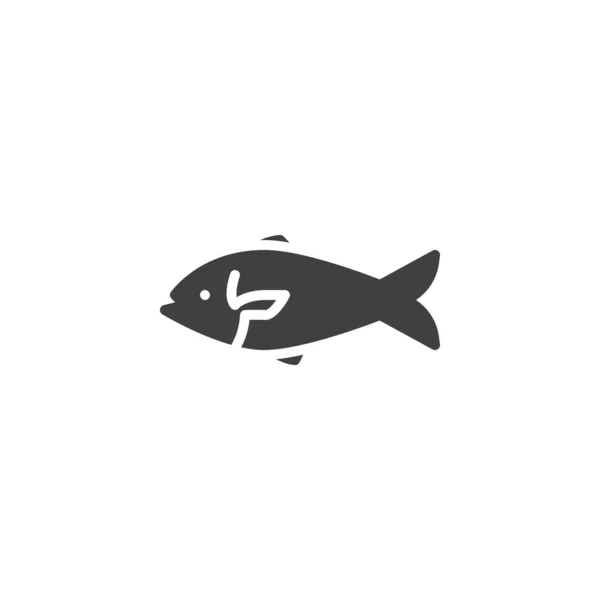 Fish Vector Icon Filled Flat Sign Mobile Concept Web Design — ストックベクタ