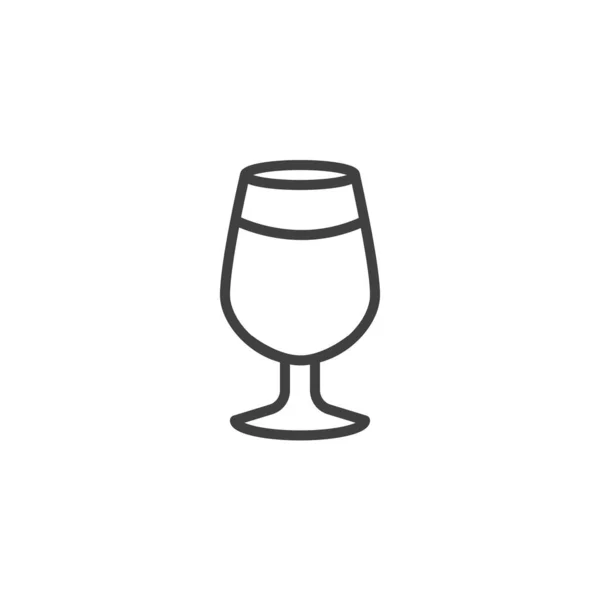 ワイングラスラインのアイコン モバイルコンセプトとウェブデザインのためのリニアスタイルのサイン ワイングラスの輪郭ベクトルアイコン シンボル ロゴイラスト ベクトルグラフィックス — ストックベクタ
