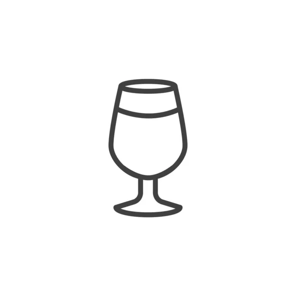 Icono Línea Copa Vino Signo Estilo Lineal Para Concepto Móvil — Archivo Imágenes Vectoriales