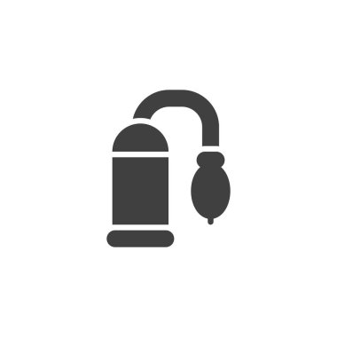 Penis pump sex toy vector icon. filled flat sign for mobile concept and web design. Vacuum penis pump glyph icon. Symbol, logo illustration. Vector graphics