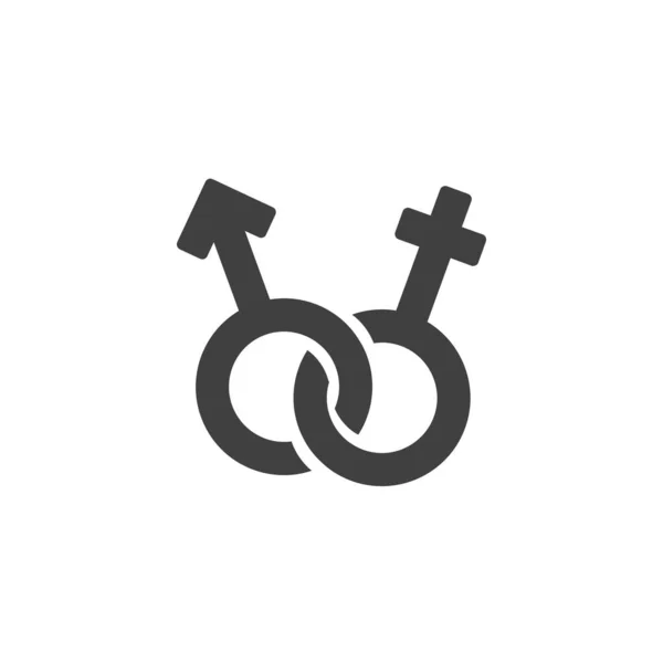 Icono Vectorial Masculino Femenino Signo Plano Lleno Para Concepto Móvil — Vector de stock
