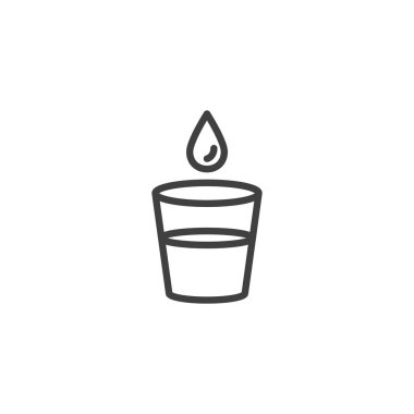Water glass line icon