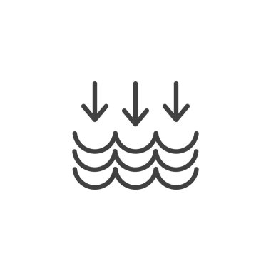 Su döngüsü hattı simgesi
