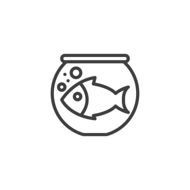 Akvaryum çizgisi simgesindeki balıklar