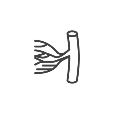 Arter ve damar çizgisi simgesi