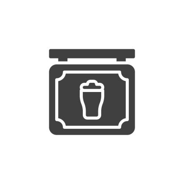 Bira çubuğu işaret vektörü simgesi