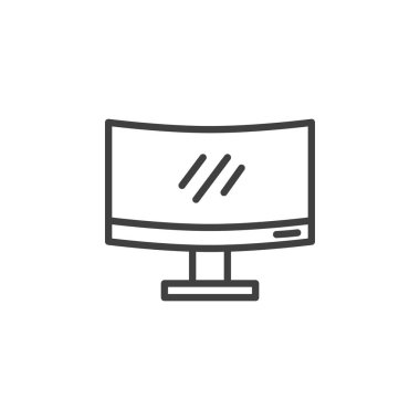 Eğri TV ekran satırı simgesi