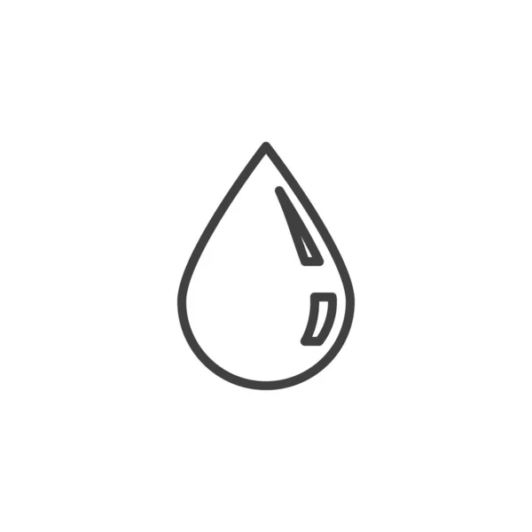 Woda kropla linia ikona — Wektor stockowy