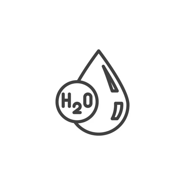 Ikona linii wody H2O — Wektor stockowy