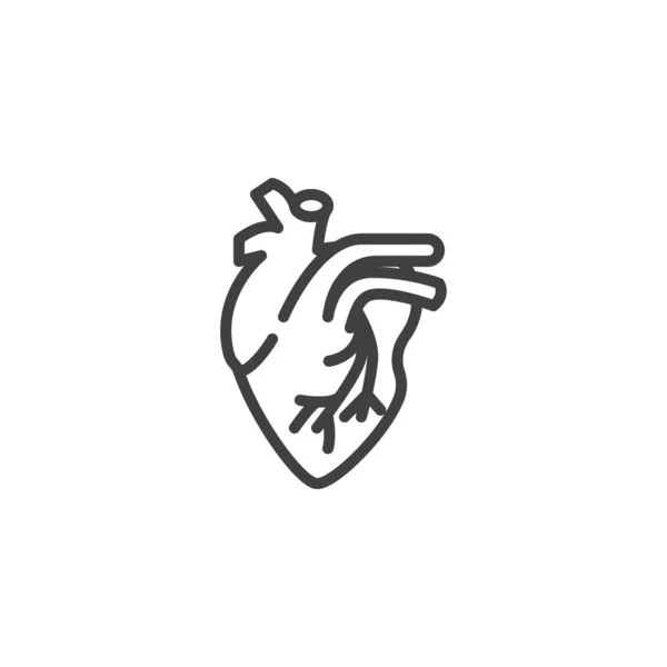 Ikona linii ludzkiego serca — Wektor stockowy