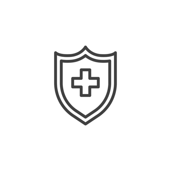 Medical insurance line icon — Stock Vector