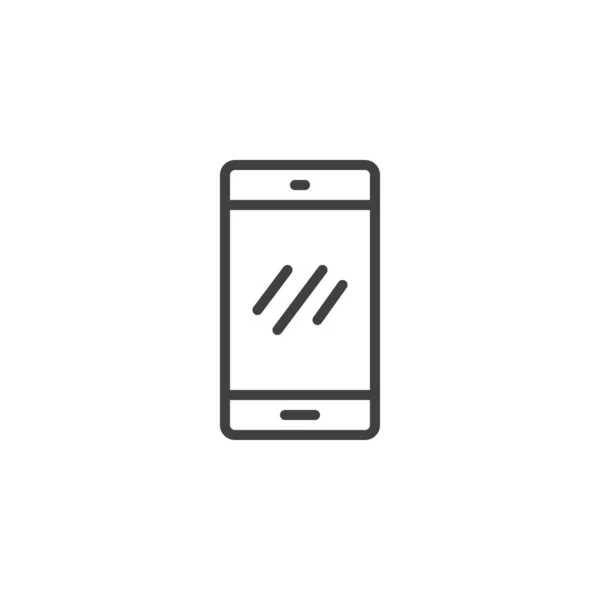 Mozgatható telefon sor ikon — Stock Vector
