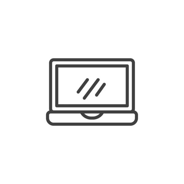 Netbook computer line icon — Stock Vector