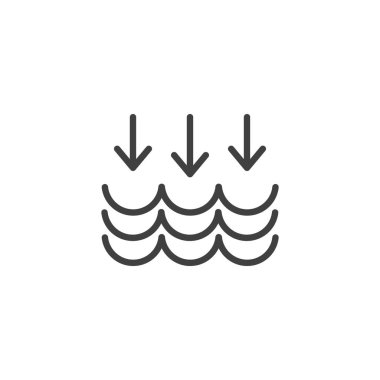 Su döngüsü hattı simgesi